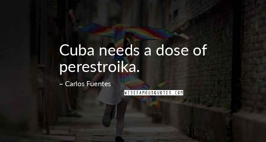 Carlos Fuentes Quotes: Cuba needs a dose of perestroika.