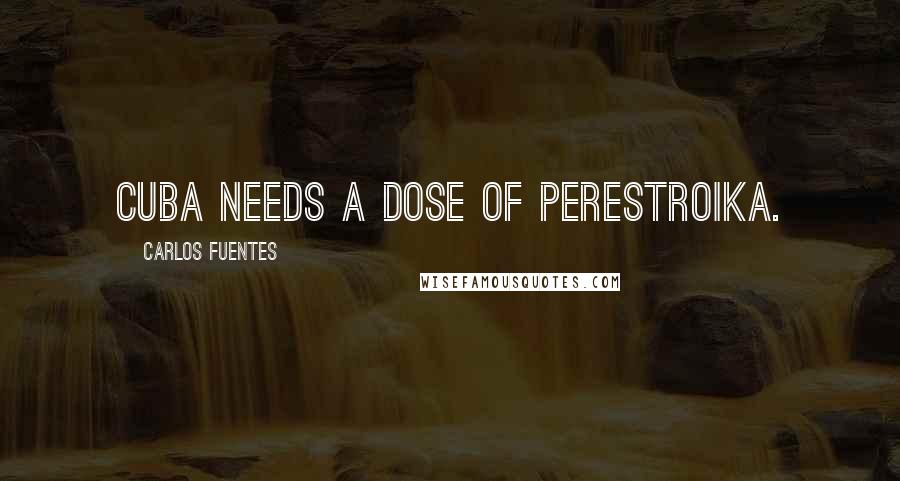 Carlos Fuentes Quotes: Cuba needs a dose of perestroika.