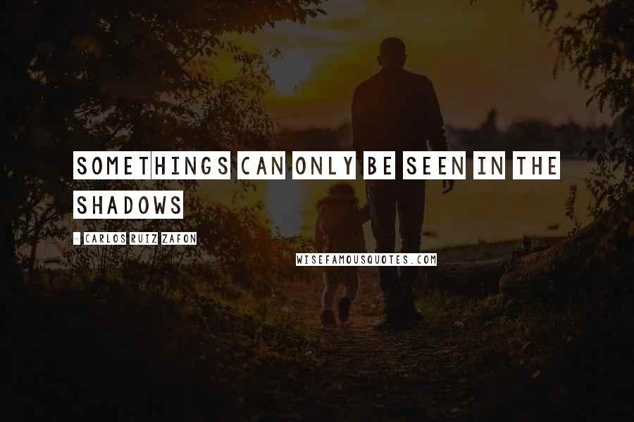 Carlos Ruiz Zafon Quotes: somethings can only be seen in the shadows