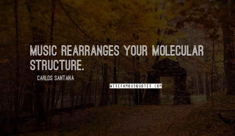 Carlos Santana Quotes: Music rearranges your molecular structure.