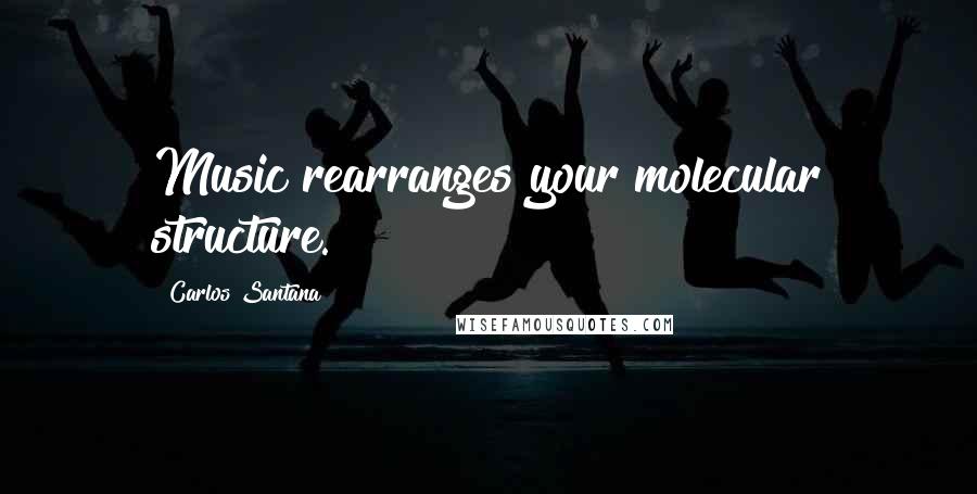 Carlos Santana Quotes: Music rearranges your molecular structure.