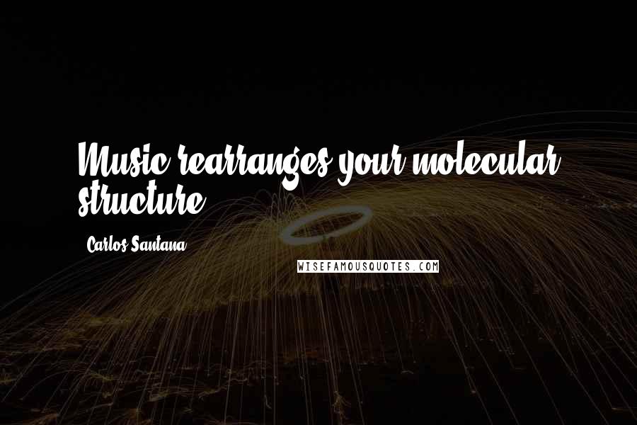 Carlos Santana Quotes: Music rearranges your molecular structure.