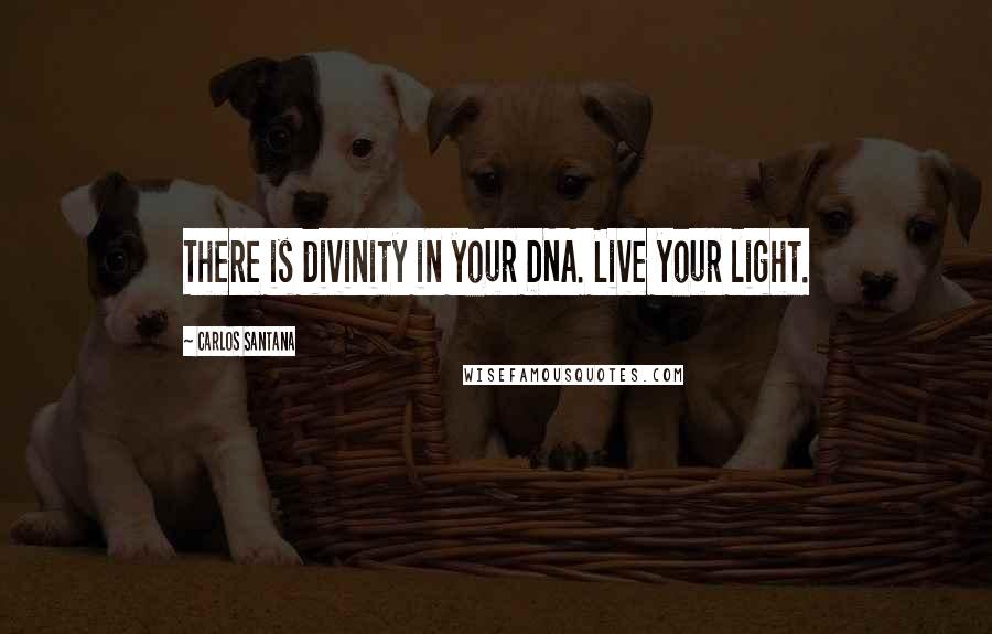 Carlos Santana Quotes: There is divinity in your DNA. Live your light.