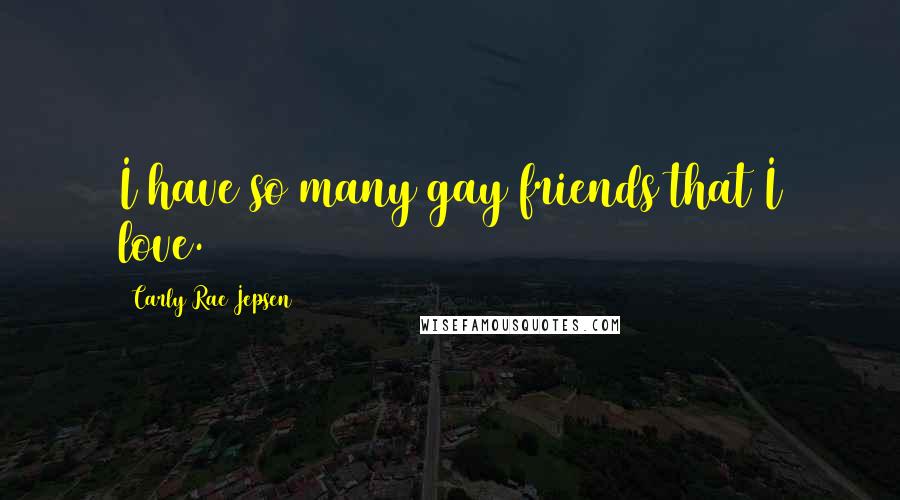Carly Rae Jepsen Quotes: I have so many gay friends that I love.