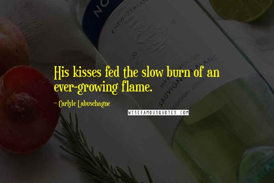 Carlyle Labuschagne Quotes: His kisses fed the slow burn of an ever-growing flame.