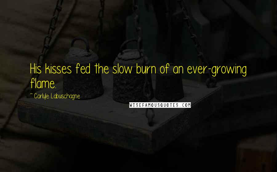 Carlyle Labuschagne Quotes: His kisses fed the slow burn of an ever-growing flame.
