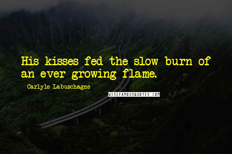 Carlyle Labuschagne Quotes: His kisses fed the slow burn of an ever-growing flame.
