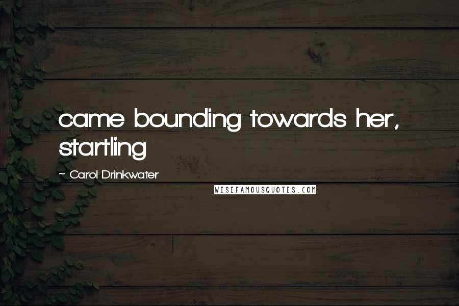 Carol Drinkwater Quotes: came bounding towards her, startling