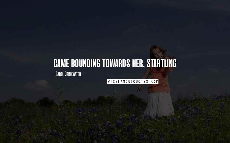 Carol Drinkwater Quotes: came bounding towards her, startling