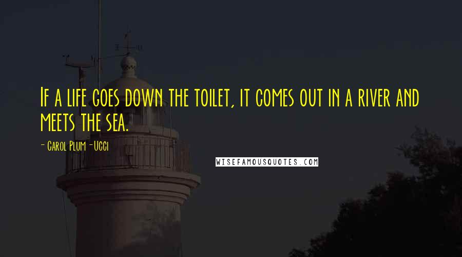 Carol Plum-Ucci Quotes: If a life goes down the toilet, it comes out in a river and meets the sea.