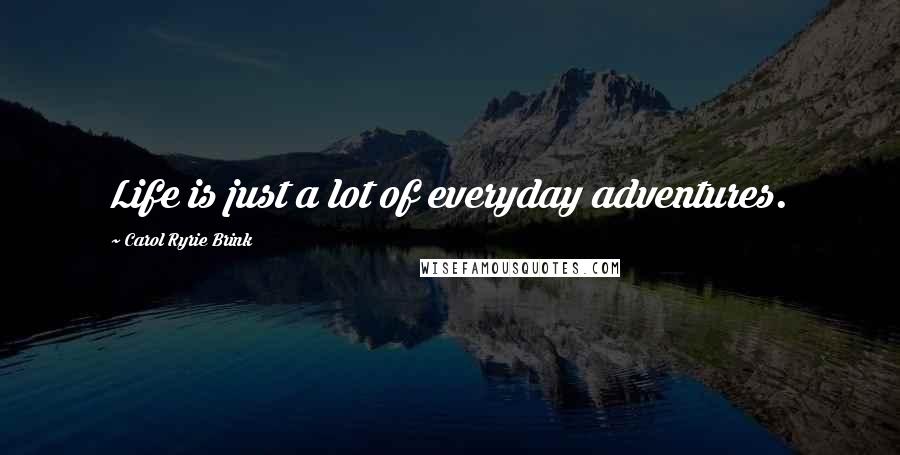 Carol Ryrie Brink Quotes: Life is just a lot of everyday adventures.