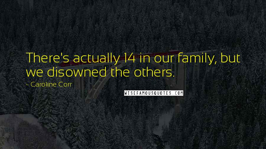 Caroline Corr Quotes: There's actually 14 in our family, but we disowned the others.