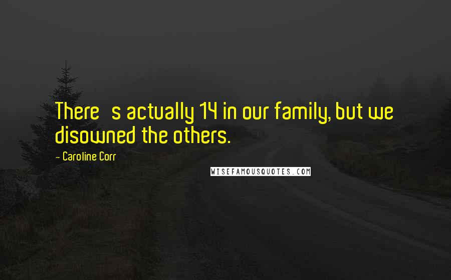 Caroline Corr Quotes: There's actually 14 in our family, but we disowned the others.