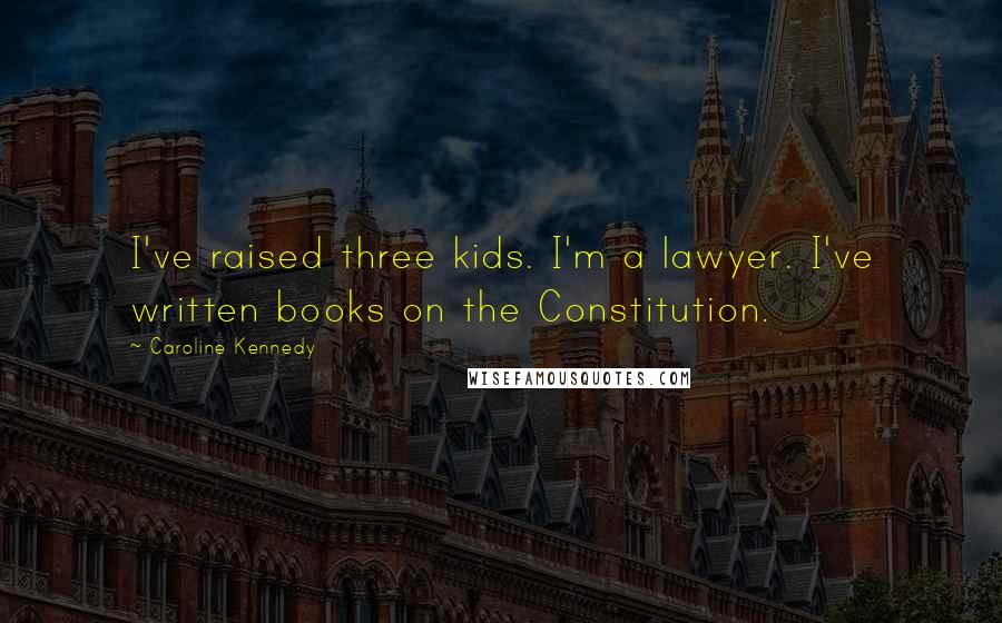 Caroline Kennedy Quotes: I've raised three kids. I'm a lawyer. I've written books on the Constitution.