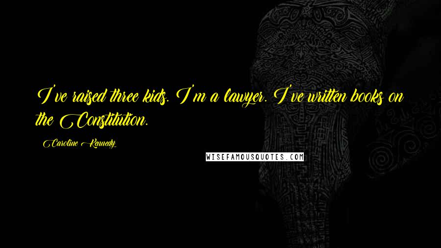 Caroline Kennedy Quotes: I've raised three kids. I'm a lawyer. I've written books on the Constitution.