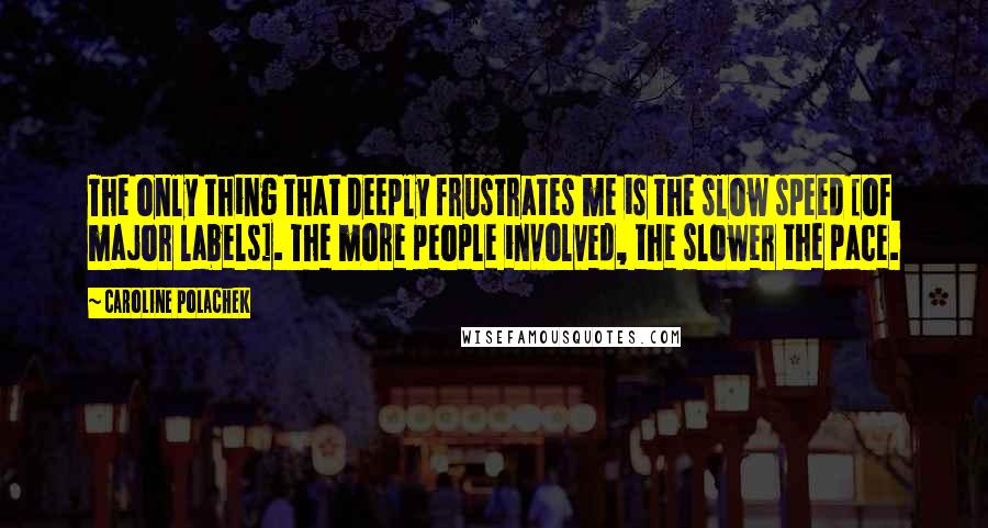 Caroline Polachek Quotes: The only thing that deeply frustrates me is the slow speed [of major labels]. The more people involved, the slower the pace.
