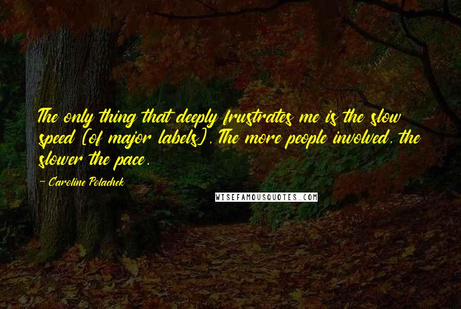 Caroline Polachek Quotes: The only thing that deeply frustrates me is the slow speed [of major labels]. The more people involved, the slower the pace.