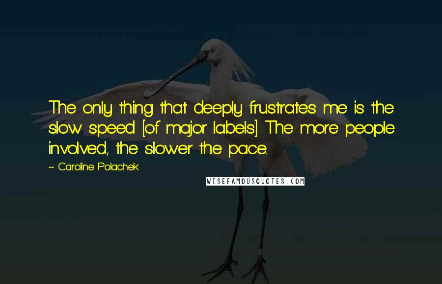 Caroline Polachek Quotes: The only thing that deeply frustrates me is the slow speed [of major labels]. The more people involved, the slower the pace.