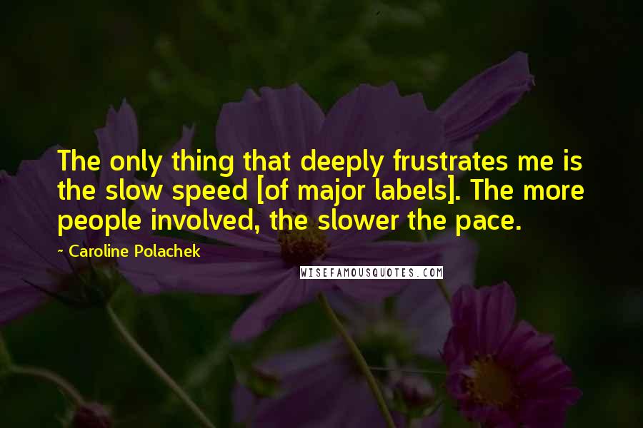 Caroline Polachek Quotes: The only thing that deeply frustrates me is the slow speed [of major labels]. The more people involved, the slower the pace.