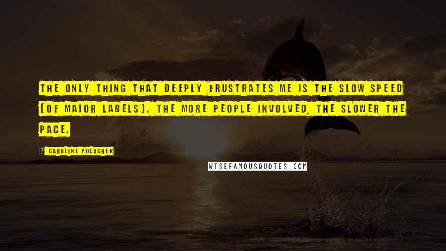 Caroline Polachek Quotes: The only thing that deeply frustrates me is the slow speed [of major labels]. The more people involved, the slower the pace.