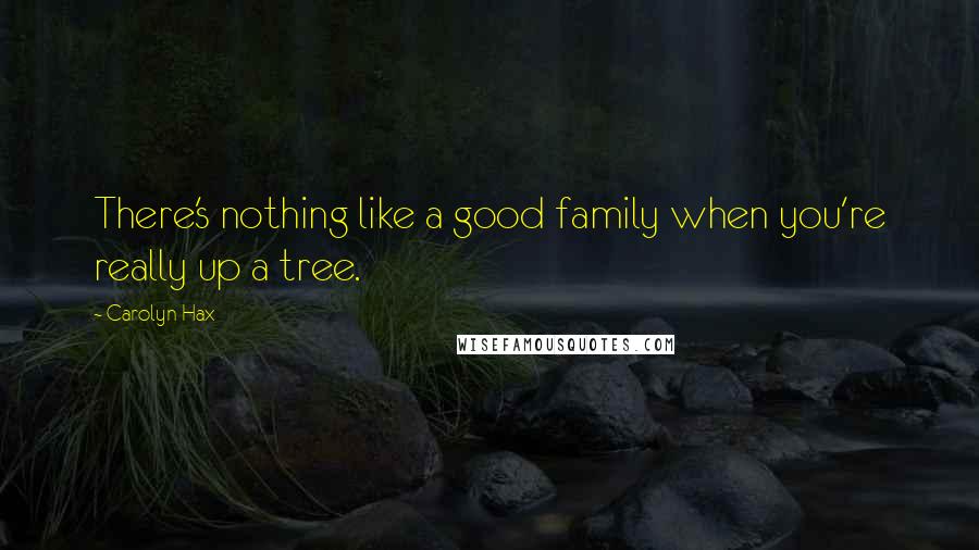 Carolyn Hax Quotes: There's nothing like a good family when you're really up a tree.