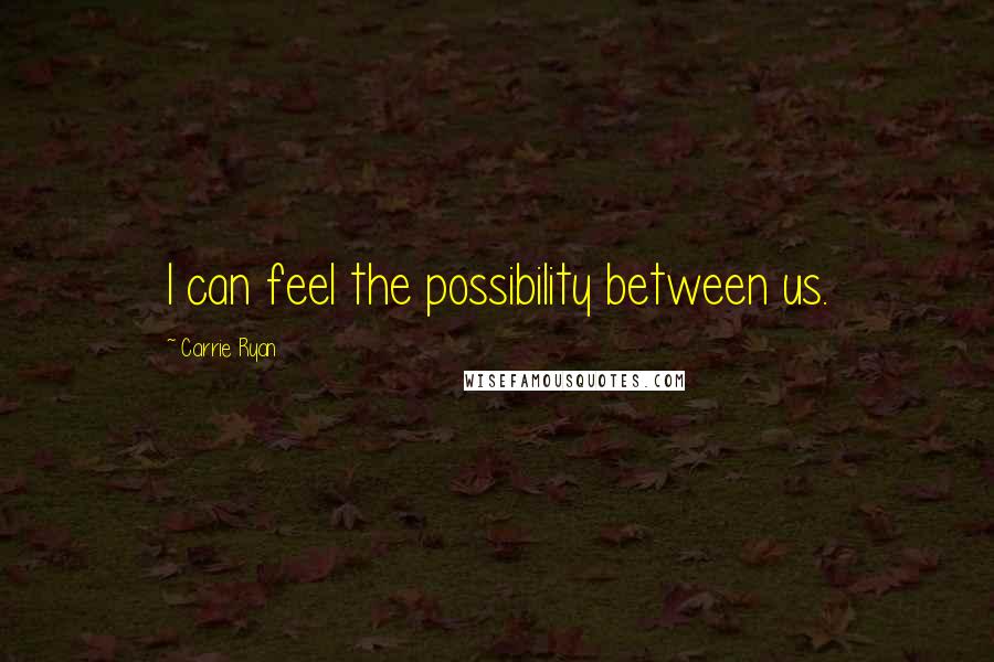 Carrie Ryan Quotes: I can feel the possibility between us.