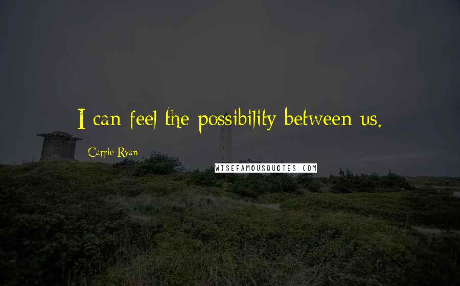 Carrie Ryan Quotes: I can feel the possibility between us.