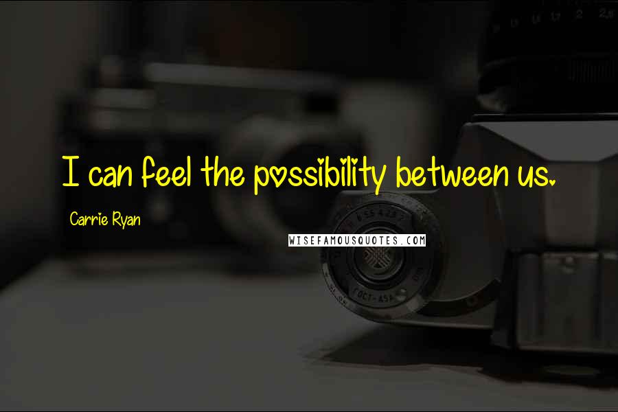 Carrie Ryan Quotes: I can feel the possibility between us.