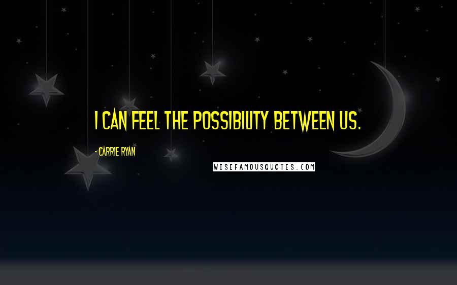 Carrie Ryan Quotes: I can feel the possibility between us.