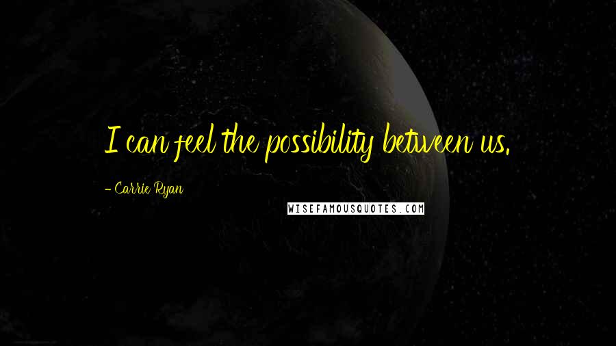 Carrie Ryan Quotes: I can feel the possibility between us.