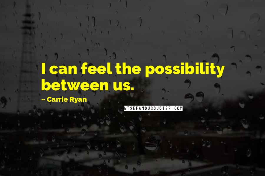 Carrie Ryan Quotes: I can feel the possibility between us.