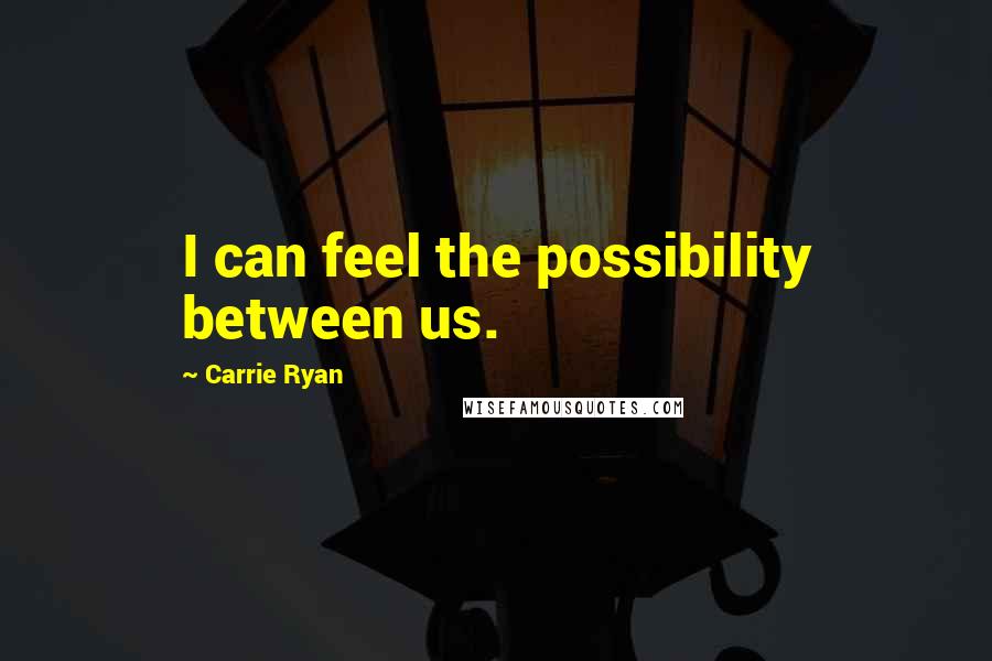 Carrie Ryan Quotes: I can feel the possibility between us.