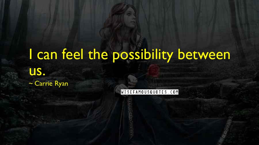 Carrie Ryan Quotes: I can feel the possibility between us.