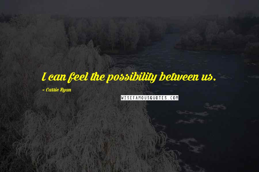 Carrie Ryan Quotes: I can feel the possibility between us.