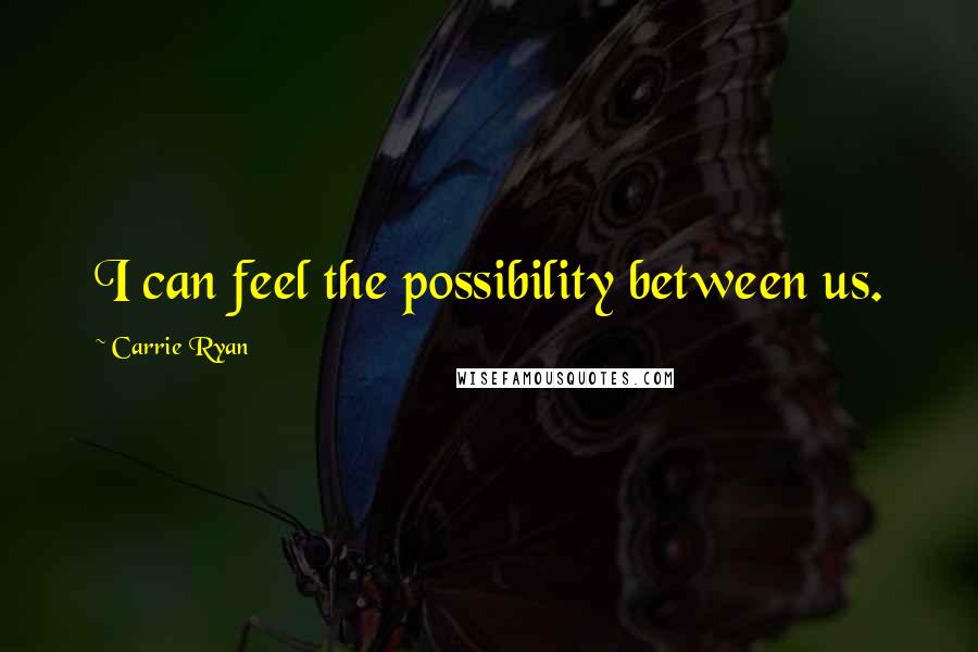 Carrie Ryan Quotes: I can feel the possibility between us.