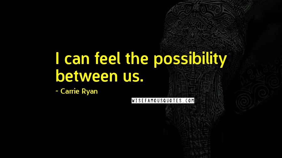 Carrie Ryan Quotes: I can feel the possibility between us.