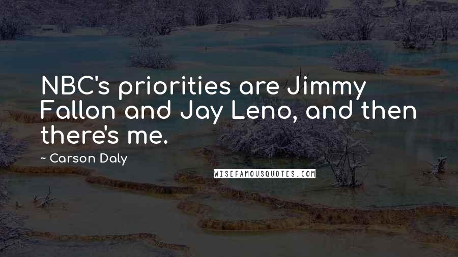 Carson Daly Quotes: NBC's priorities are Jimmy Fallon and Jay Leno, and then there's me.