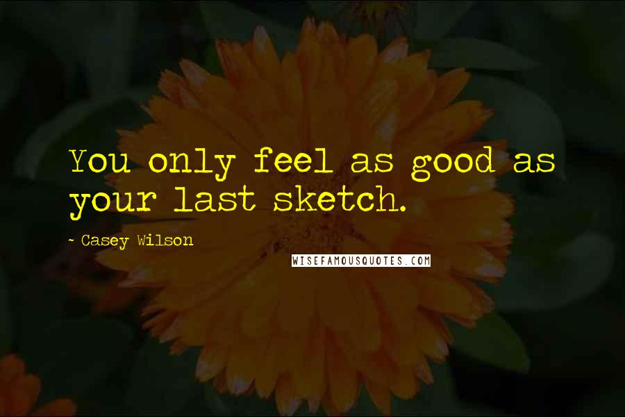 Casey Wilson Quotes: You only feel as good as your last sketch.
