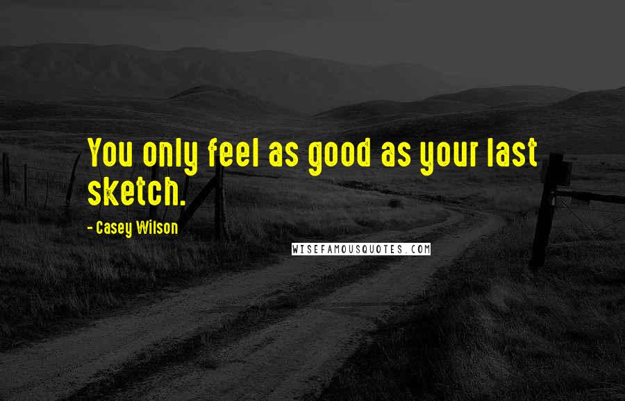 Casey Wilson Quotes: You only feel as good as your last sketch.