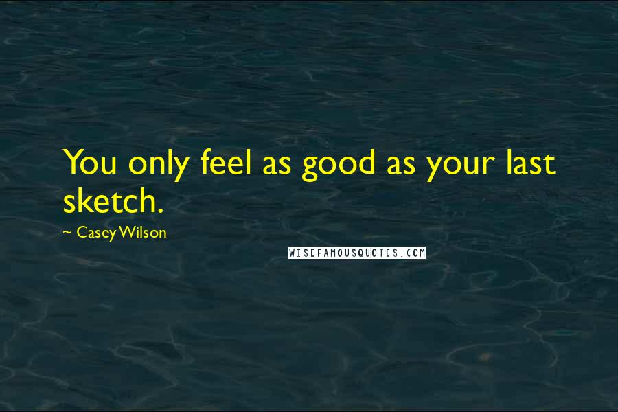 Casey Wilson Quotes: You only feel as good as your last sketch.