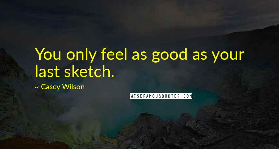 Casey Wilson Quotes: You only feel as good as your last sketch.