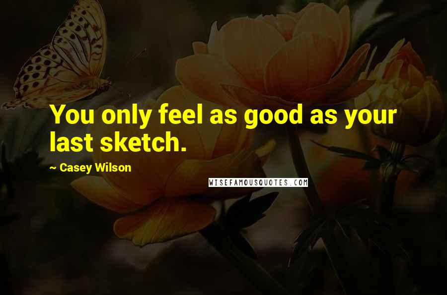 Casey Wilson Quotes: You only feel as good as your last sketch.