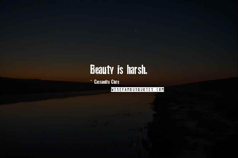 Cassandra Clare Quotes: Beauty is harsh.