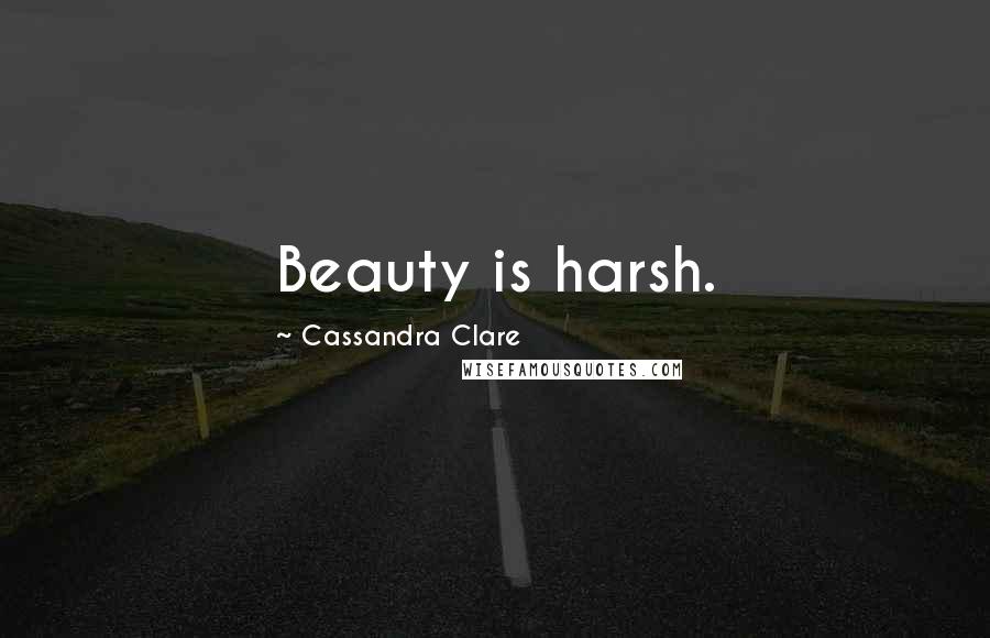 Cassandra Clare Quotes: Beauty is harsh.