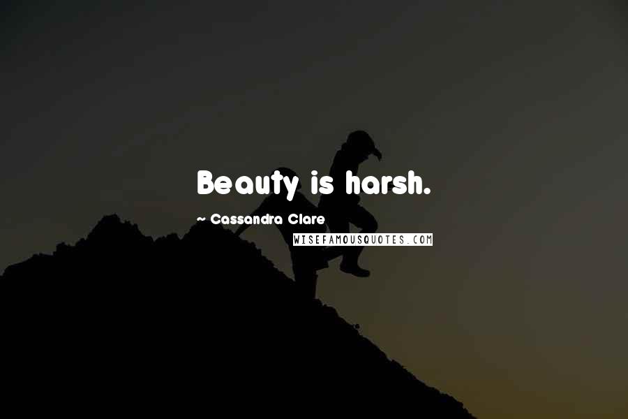 Cassandra Clare Quotes: Beauty is harsh.
