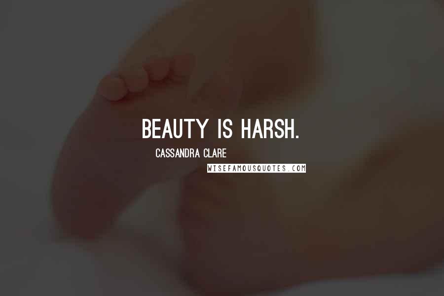 Cassandra Clare Quotes: Beauty is harsh.