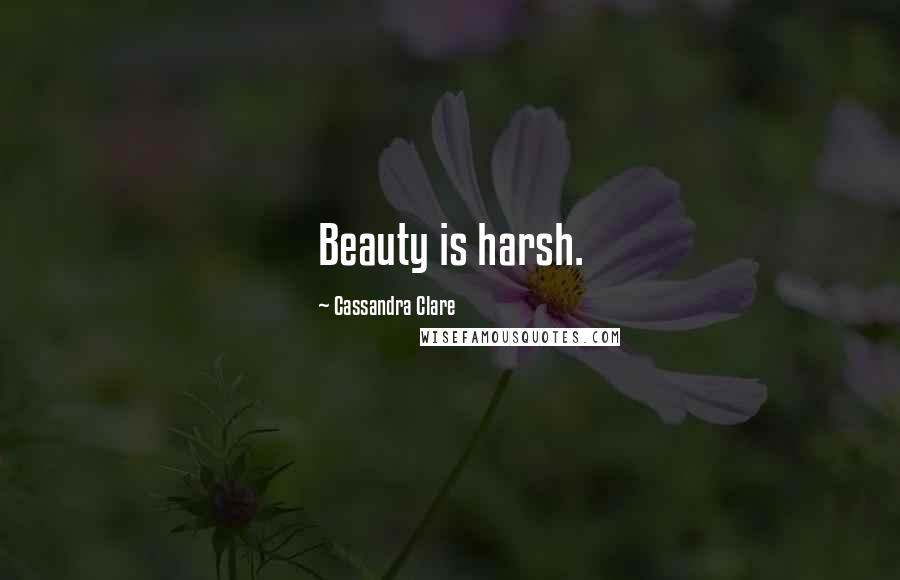 Cassandra Clare Quotes: Beauty is harsh.