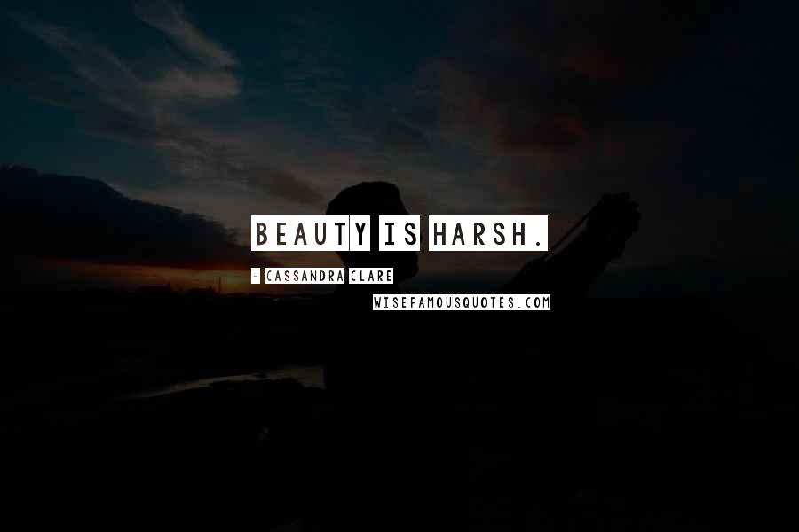 Cassandra Clare Quotes: Beauty is harsh.