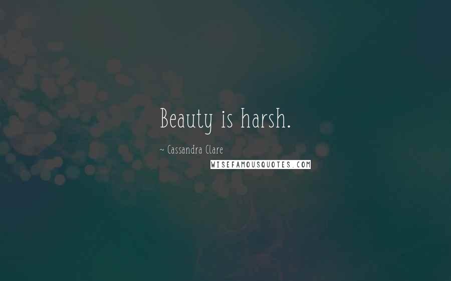 Cassandra Clare Quotes: Beauty is harsh.