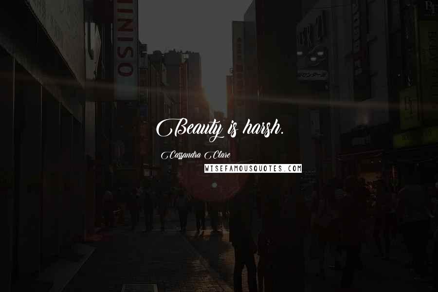 Cassandra Clare Quotes: Beauty is harsh.